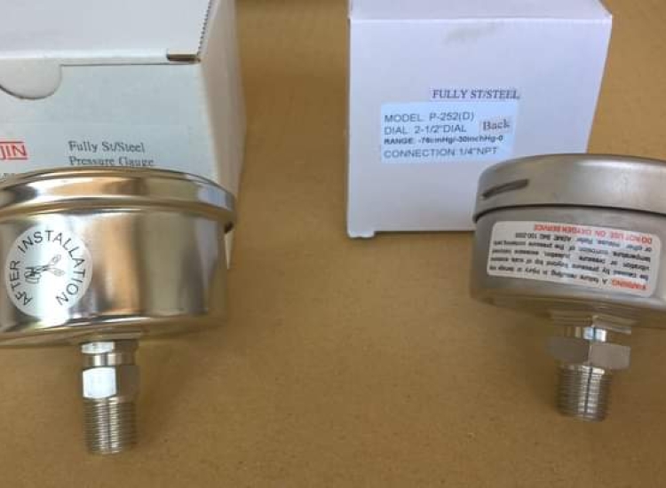 ĐỒNG HỒ ÁP SUẤT CHÂN SAU MẶT 65 | UNIJIN | P252(D)/ UNIJIN PRESSURE GAUGE P252