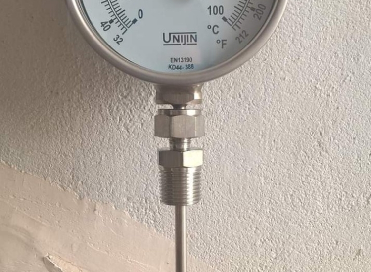 ĐỒNG HỒ ĐO NHIỆT ĐỘ CHÂN ĐỨNG | UNIJIN | T120 | L = 100mm/UNIJIN-BI-METAL-THERMOMETER-T120